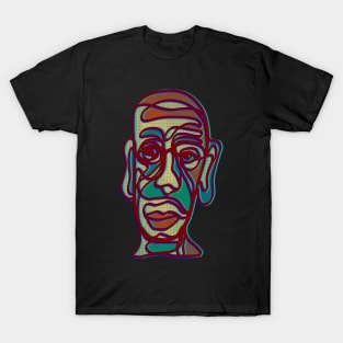 One line drawing of an abstract face T-Shirt